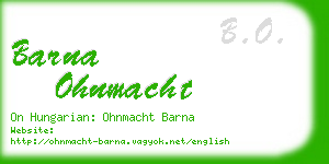 barna ohnmacht business card